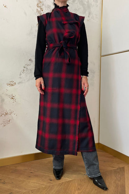 Gilet lungo in lana riciclata