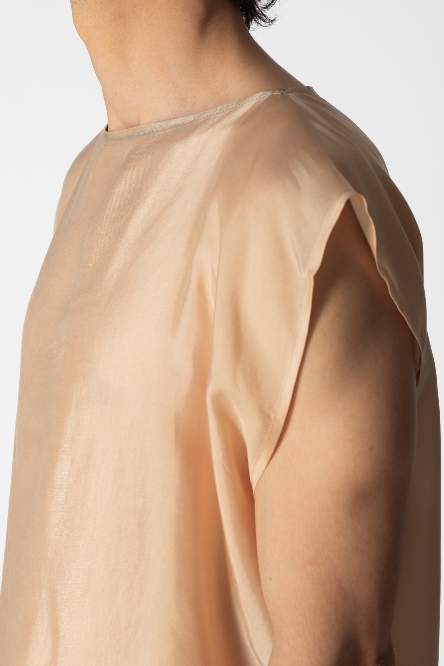TOME T-Shirt Senza Maniche 100% BEMBERG Grigio/Ciclamino/Rosa Cipria