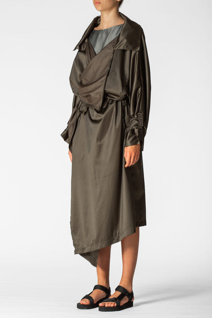 ANDREA Newlife Trench - Olive/Black